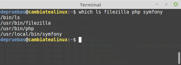 Comando linux which Comandos Linux - which