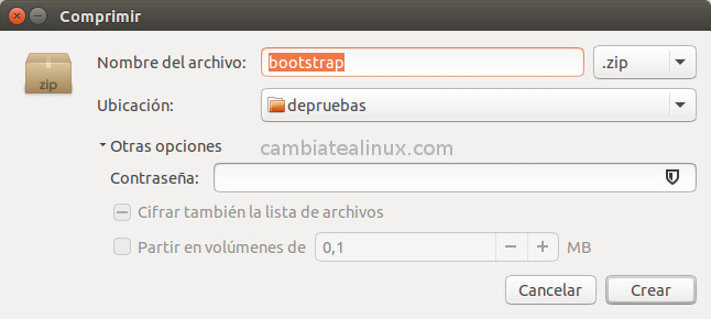 Comprimir archivos - ubuntu Comprimir archivos - ubuntu
