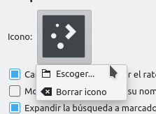 Configurar el lanzador de aplicaciones - borrar icono