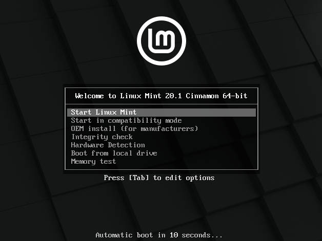 Arranque de Linux LiveCD
