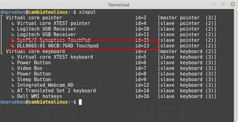 xinput - desactivar touchpad xinput - desactivar touchpa