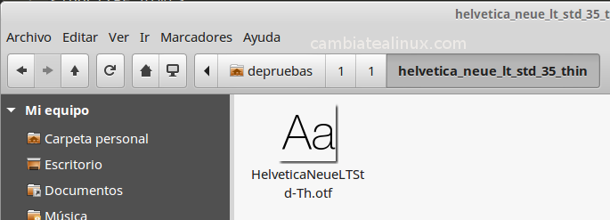 Instalar fuentes