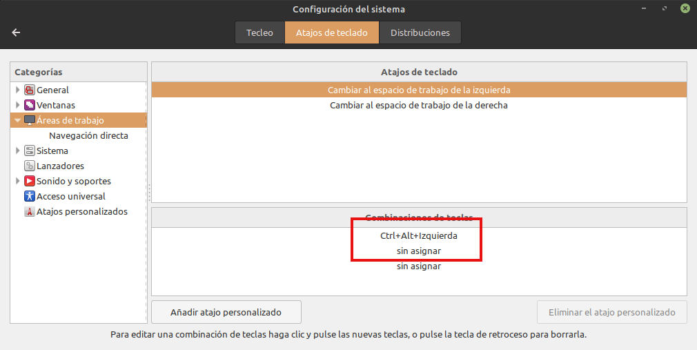 Linux Mint Cinnamon - Navegación de izquierda a derecha desde teclado Linux Mint Cinnamon - Navegación de izquierda a derecha desde teclado