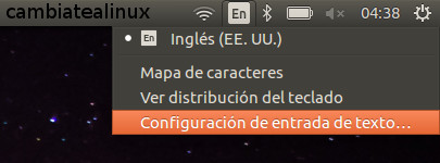 Icono del idioma del teclado