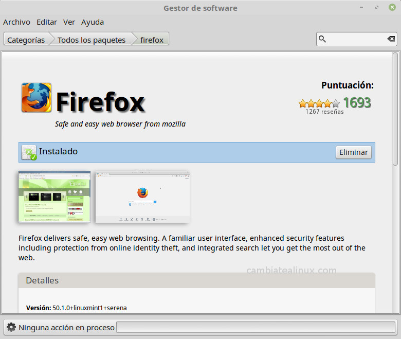Ventana Gestion de software - todos los paquetes - ver un programa Ventana Gestion de software - todos los paquetes - ver un programa