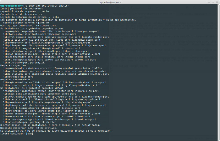 Menu de Linux Mint - dropbox
