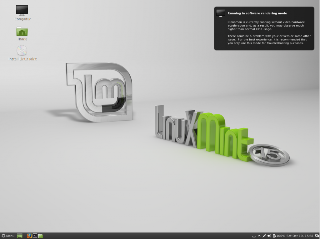 Linux Mint 15 live cd Linux Mint 15 live cd