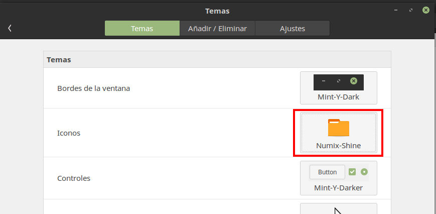 Configuración del sistema - temas Configuracion del sistema - temas