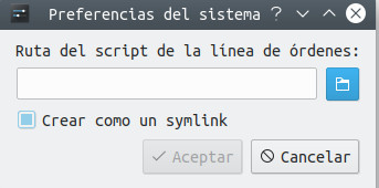 Preferencias del sistema - alta de programas