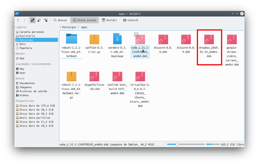 Dolphin - explorador de archivos de KDE Dolphin - explorador de archivos de KDE