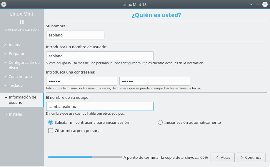 Instalacion de linux-mint-18-KDE Instalacion de linux-mint-18-KDE - datos de usuarios