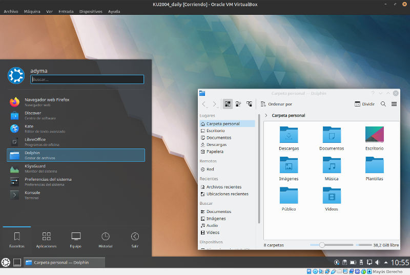 Escritorio de Kubuntu - daily build