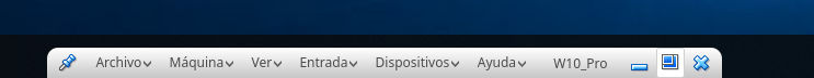 Barra de estado en virtualbox Barra de estado en virtualbox