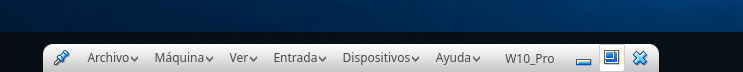 Barra de estado en virtualbox