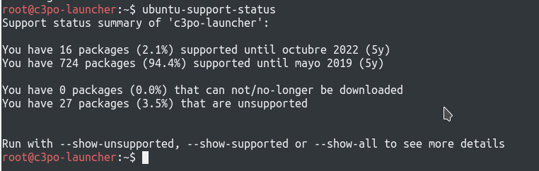 Verificar el soporte de ubuntu