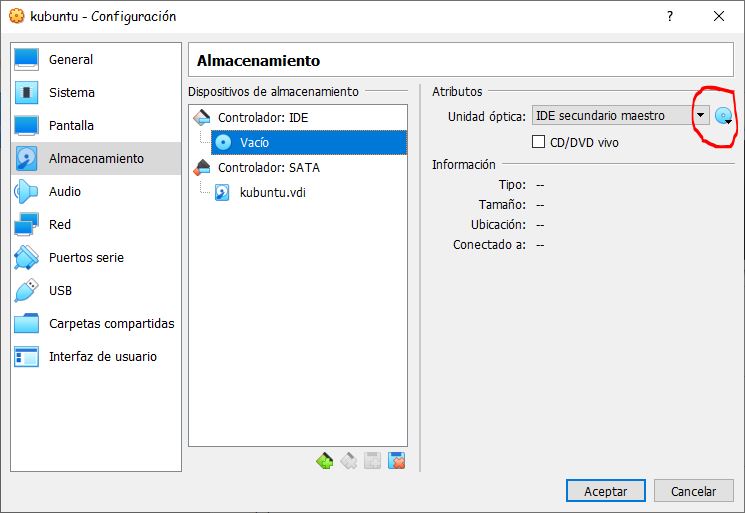 Nueva maquina virtual - seleccionamos distribucion a instalar Nueva maquina virtual- seleccionamos distribucion a instalar