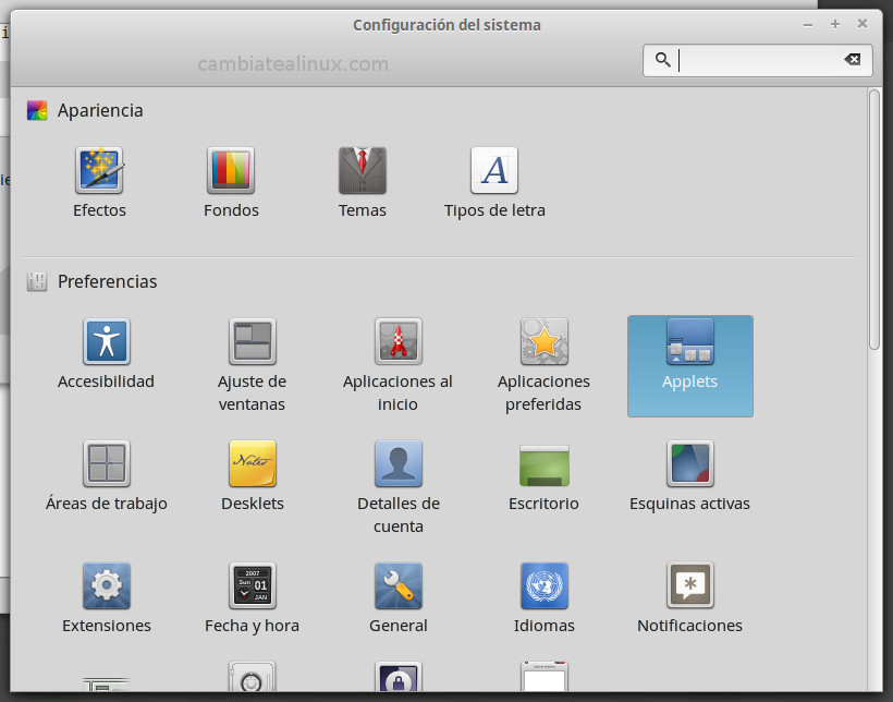 Configuración del sistema