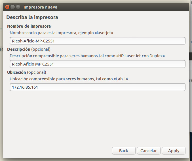 Buscando impresoras - detectada Buscando impresoras por IP - detectada