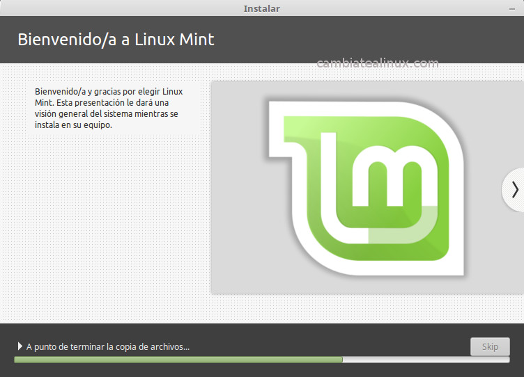 Instalacion de linux-mint-18-cinnamon - proceso de instalacion