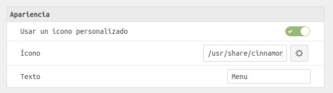 Configuracion del menu cinnamon