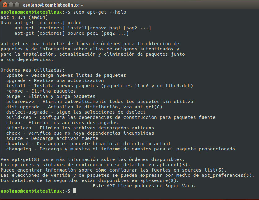 Instalar programas con apt-get Instalar programas con apt-get
