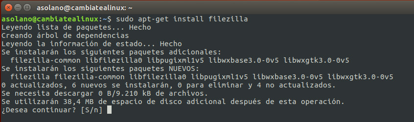 Instalar programas con apt-get