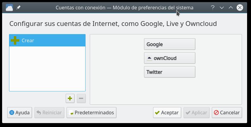 Cuentas con conexion - crear cuenta Cuentas con conexion - crear cuenta