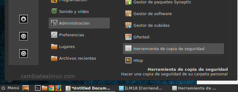 Menu Menu del sistema