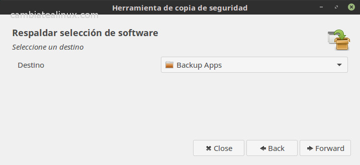 Herramienta de copia de seguridad Herramienta de copia de seguridad del sistema