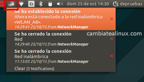 Notificaciones del sistema