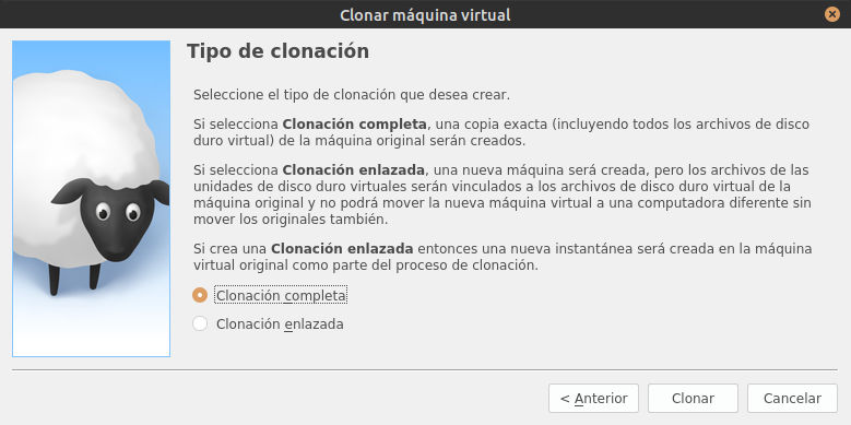 Virtualbox - clonar disco completo Virtualbox - clonar disco completo
