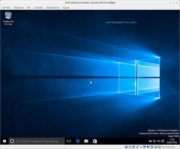 Escritorio de windows Escritorio de windows 10 - fin de la instalacion
