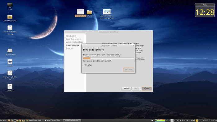 instalando actualizaciones  linux mint 17.3