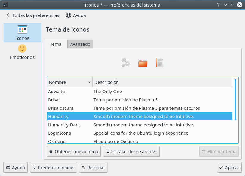 Preferencias del sistema - iconos Preferencias del sistema - iconos
