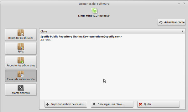 Instalacion spotify desde el gestor de software
