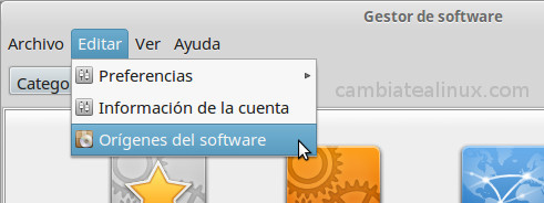 Instalacion spotify desde el gestor de software