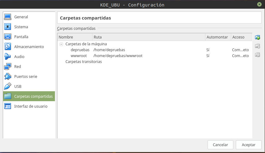 ventana compartir carpetas vbox ventana compartir carpetas vbox