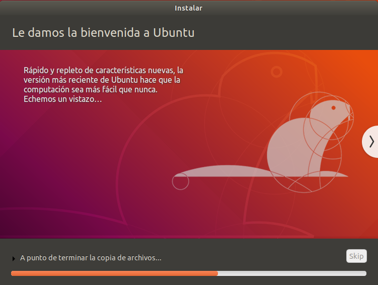 Instalacion de ubuntu 18.04 - instalando Instalacion de ubuntu 18.04 - intalando