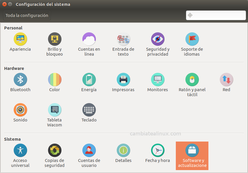 Configuración del sistema Configuración del sistema