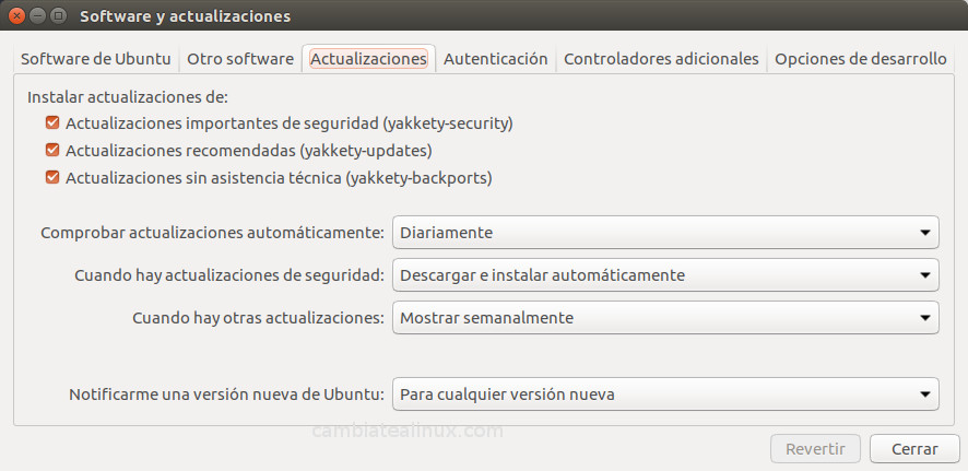 Software y actualizaciones Software y actualizaciones