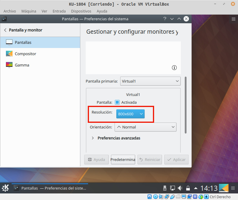 Cambiar resolución KDE Cambiar resolución KDE