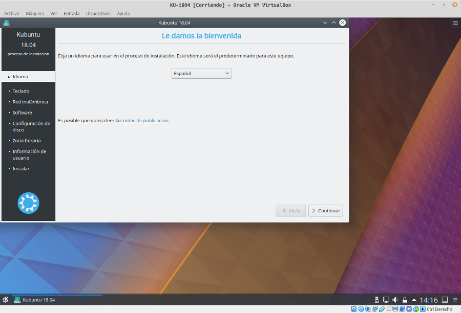 Instalar Kubuntu redimensionando la pantalla