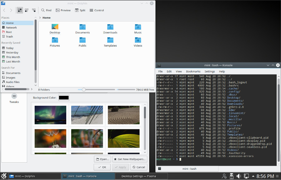 Instalacion de linux mint KDE Instalacion de linux mint KDE Escritorio