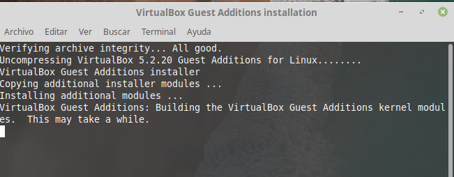 Instalacion virtualbox guest additions