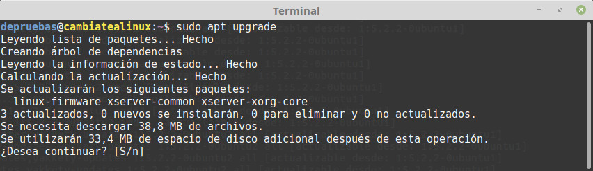 Actualizar Linux