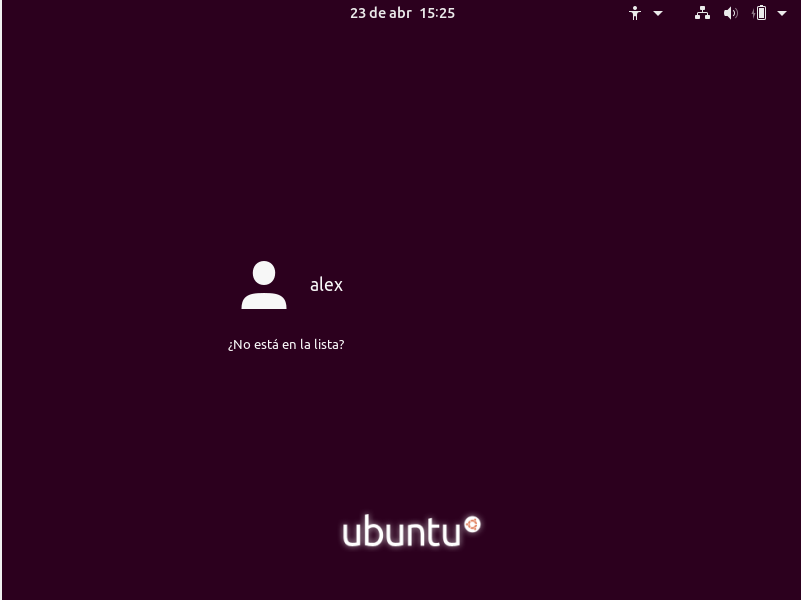 Instalacion de ubuntu 19.04 - Login Instalacion de ubuntu 19.04 - Login