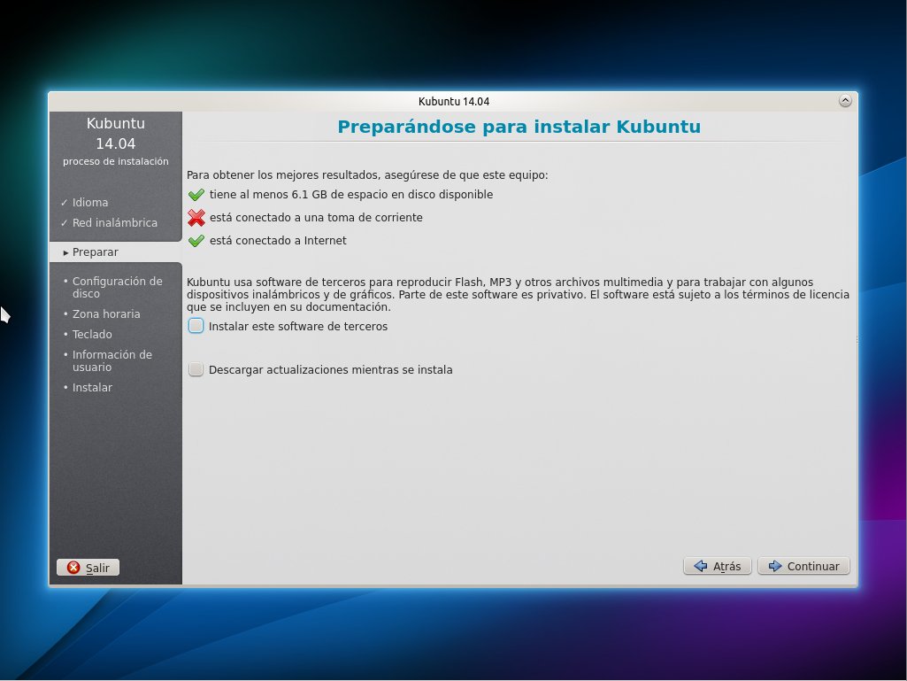 Instalación Kubuntu 14.04 - comprobando el sisema