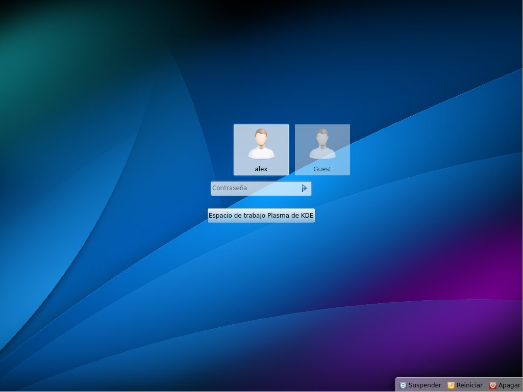 Instalación Kubuntu 14.04 - pantalla de login