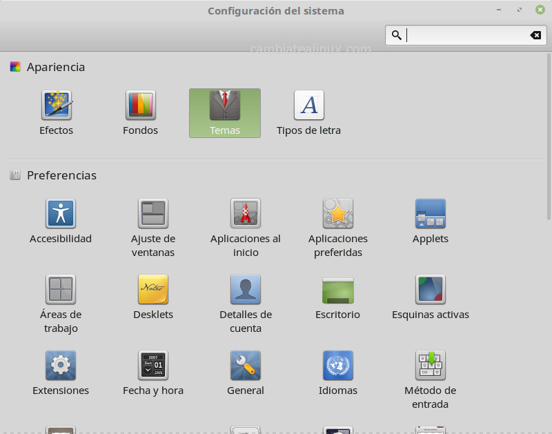Configuracion del sistema Configuracion del sistema