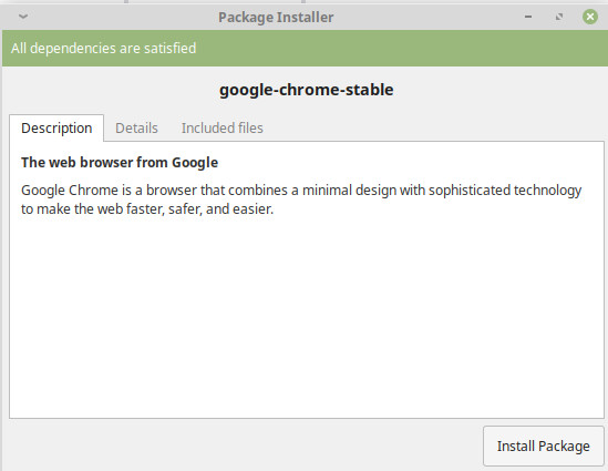 Descargar chrome e instalar con GDebi